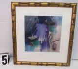 Framed Print  Purple & Green Abstract  21