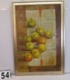 Framed Print on Canvas  Apples on Table  39 1/4