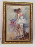 Framed Oil on Canvas  Ballerinas  29