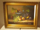 Framed Oil on Canvas  Fruit Still Life II by Jan Hunt  16