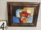 Framed Oil on Canvas  Abstract  12