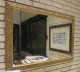 Framed Mirror  Gold Frame  42