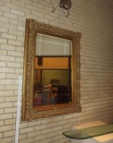 Beveled Gold Framed Mirror  55