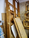 picture frame stock rack with frame material and plywood