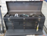 machinist tool chest with milling bits