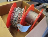 spools chain and picture frame wire