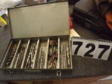 metal divided box with mixed drill bits