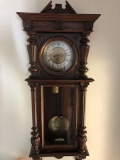 Antique Mahogny Wall Clock with Pendelum  and Weights  42