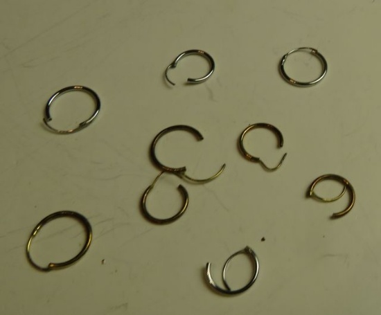 group of 9 body pierce rings
