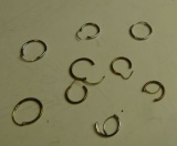 group of 9 body pierce rings