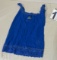 blue with blue  lace Ladies tank top with Gator head logo (2) x small (6) small (1)large (11) XL (10