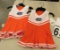 Florida Gators orange and white cheerleaders outfits for toddlers (5) 0 to 3 mos (5) 3 to 6 mos (1)