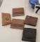 mixed leather billfolds, card holders, trifold billfold, bilfold billfold with Florida Gators logo s