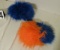 Florida Gator Orange and Blue Wigs