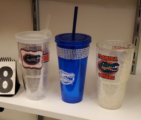 Gator tumblers with lids one is a Florida Gators freezer tumbler