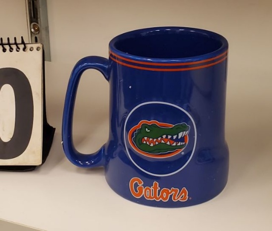 blue Gator head logo coffee mugs