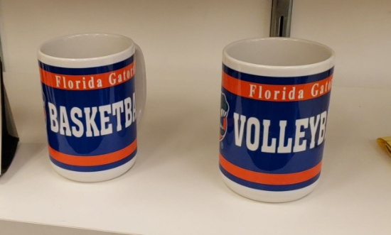 mixed Florida Gator coffee mugs (5) volleyball  (5) basketball