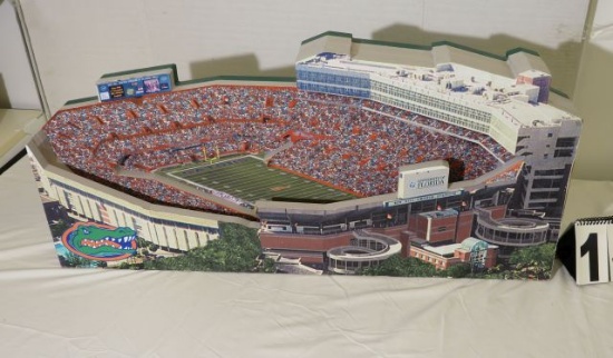 replica Ben Hill Griffin Stadium with LED lights   on one side  overall length 34" long x 4" d x 15"