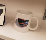 Gator head logo white coffee mugs