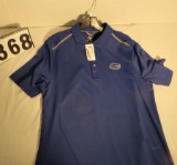 Fusion Polo with embroidered Gator Logo size Small Blue by Cutter and Buck