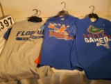 Florida Gators printed T shirts (1 Baseball, 2 Tennis, 1 Basketball, 1Game Day) size  Medium