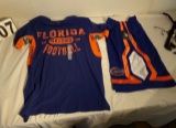 Set of Large Embroidered Logo Athletic Shorts and Printed T-shirt Florida Gators