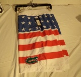 size L Swim shorts American Flag Gator Logo with rear pocket