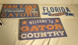 Florida Gators Mixed reproduction antique wood  Signs 10.5