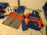 Florida Gators child's football shirts and pants sets (1) 8 (2) 12 (3) 10