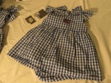 Florida Gators blue and white checkered toddler dresses (2) 6 mos (5) 12 mos (5) 18 mos