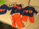 Florida Gators orange and blue toddler hoodies (2) bonus matching pants (2) 3 to 6 (1) 12 to 18 mos