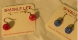 sparkle Life Gators colors shepherd hook earrings