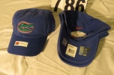 Florida Gators blue Nike caps with back strap adjustments