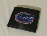 Florida Gator Bifold Billfold Black Leather with Embroidered Gator