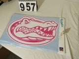 U of F licensed Florida die cut vinyl decals Gator Heads 20 x 13 Pink