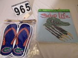 Florida Gator (5) Auto Magnet FlipFlops 10 x 12 (6) Swamp Life Licensed die cut vinyl decals 13 x 14