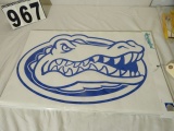 U of F licensed  die cut vinyl decals Gator Springfed  Gator Head 14 x 22 Blue