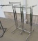 chrome 6 way display rack on casters