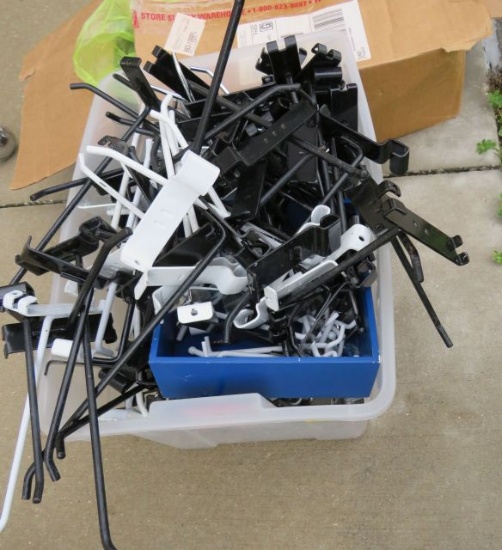 box of slat wall hangers and hooks