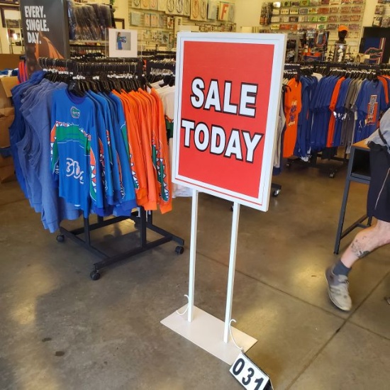 pedestal "Sale Today" sign 10" wide x 60" high