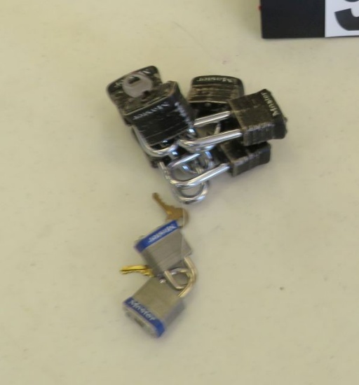 group of used Master locks keyed alike