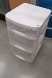 3 drawer plastic shelf