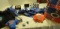 New/Old Stock Florida Gators, Pennant Banner,(1) Salt/Pepper Shakers(1) Tote Bag, (1) basket, (1) pu