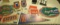 Mixed Lot, (4) Mini Corn hole games(no bags), (4) Metal signs, (4) plastic signs (Some IMPERFECTIONS