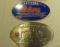 Oval University of Florida Metal License Plate with football laces