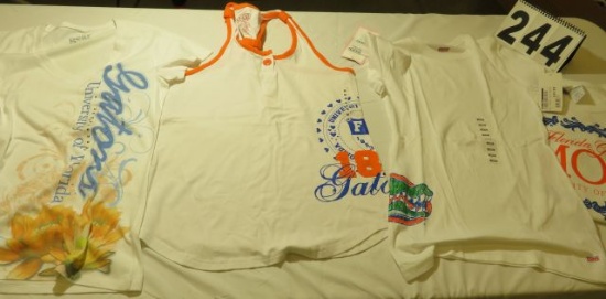 White Florida Gator women's tees(7) and tank(1)M