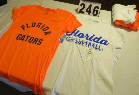 Florida Gators Neon Orange performance fabric ladies v-neck t-shirt (3)XL and White Florida Softball