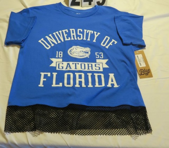 Florida Gator women's Blue84 Mesh bottom waist length t-shirt (7)S, (3)M, (3)L, (2)XL