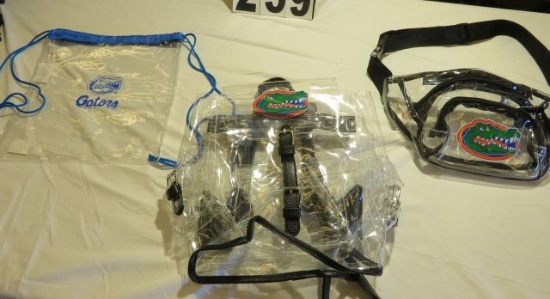 Florida Gator Stadium Approved Clear bags (1) backpack (1)fanny pack (1) drawstring