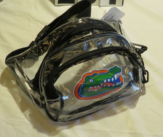 Florida Gator Stadium Approved Clear Fanny Packs with black trim